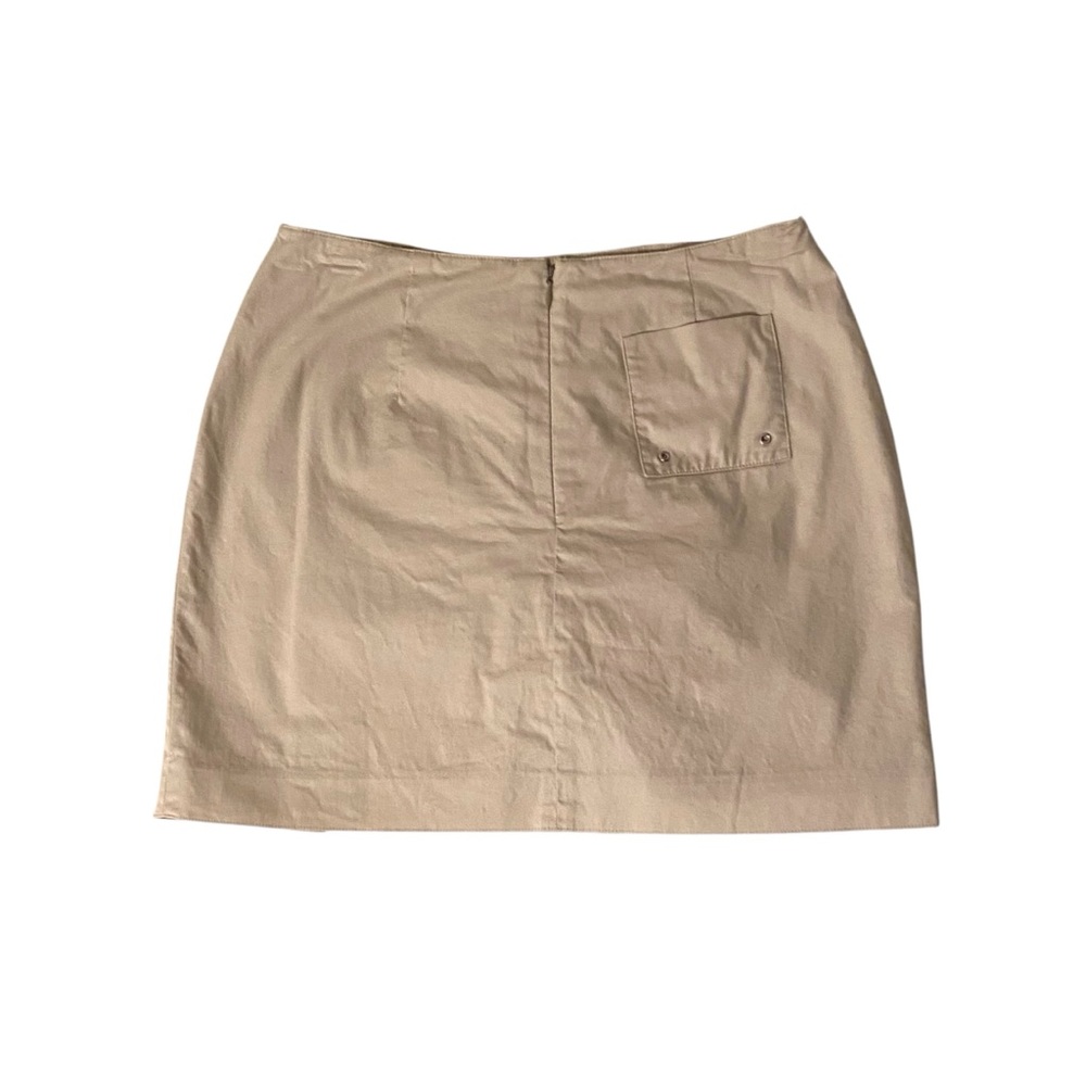 Beige Y2K cargo mini skirt